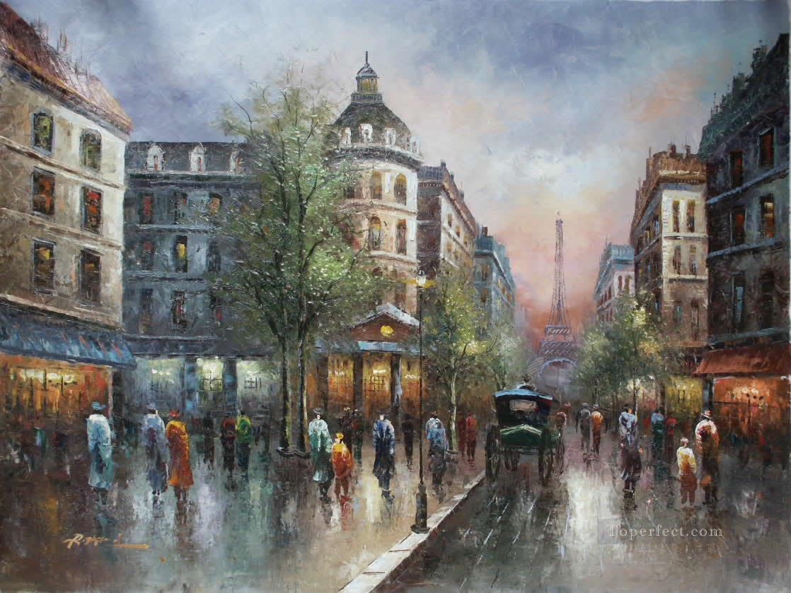 st064B impressionism Paris scenes Oil Paintings
